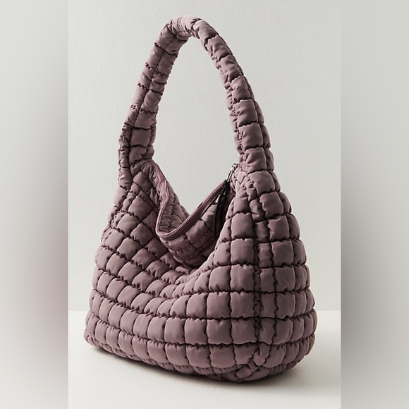FP Movement Free People Oyster Mauve Quilted Carryall Bag - Picture 1 of 7